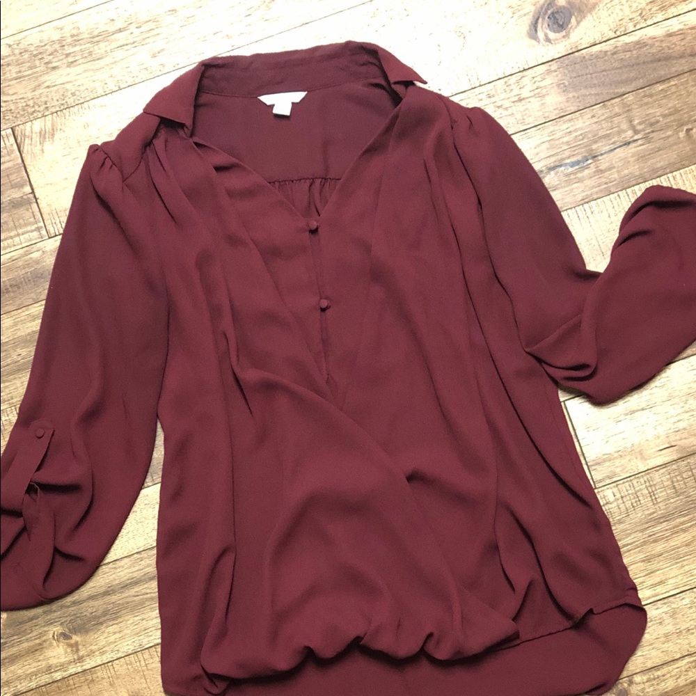 Burgundy blouse